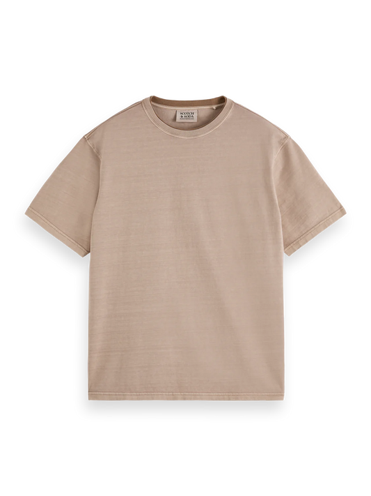 SCOTCH & SODA - 3 CROSSES PROGRAM RELAXED FIT T-SHIRT - MOCHA