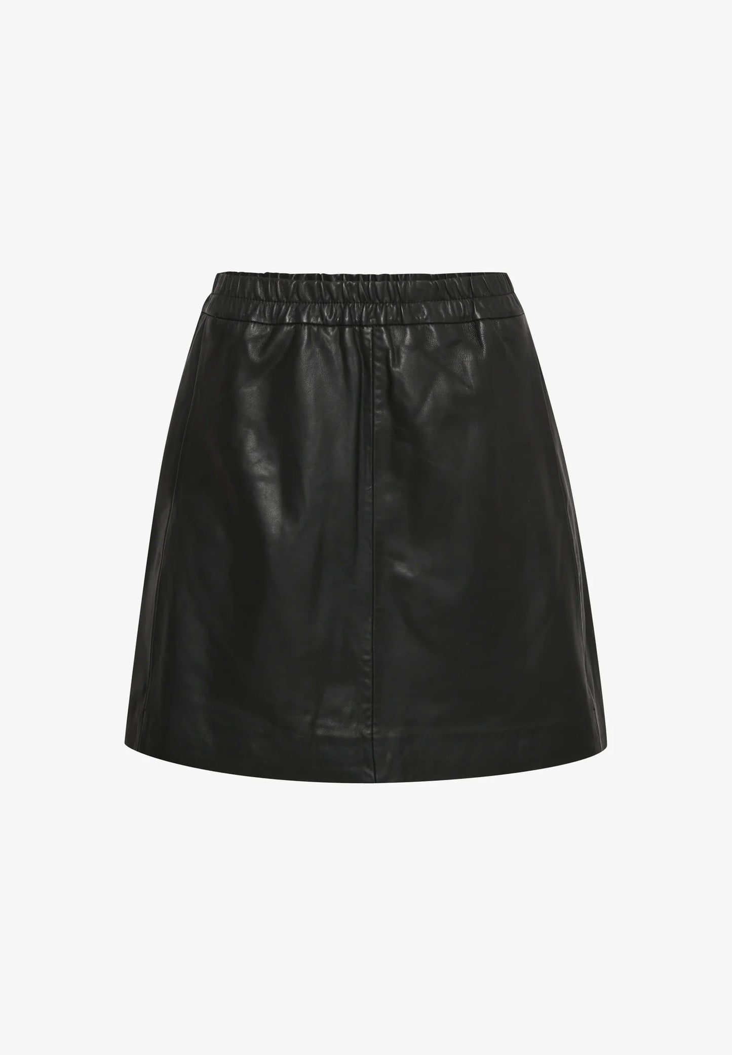 NORR - SHELBY LETHER SKIRT - BLACK