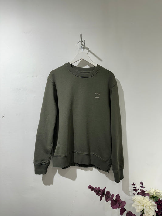 SAMSØE SAMSØE - JOEL CREW NECK - DUSTY OLIVE