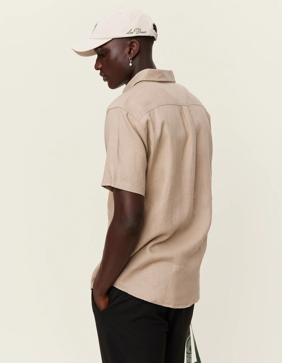 LES DEUX - KRIS LINEN SS SHIRT - DARK SAND