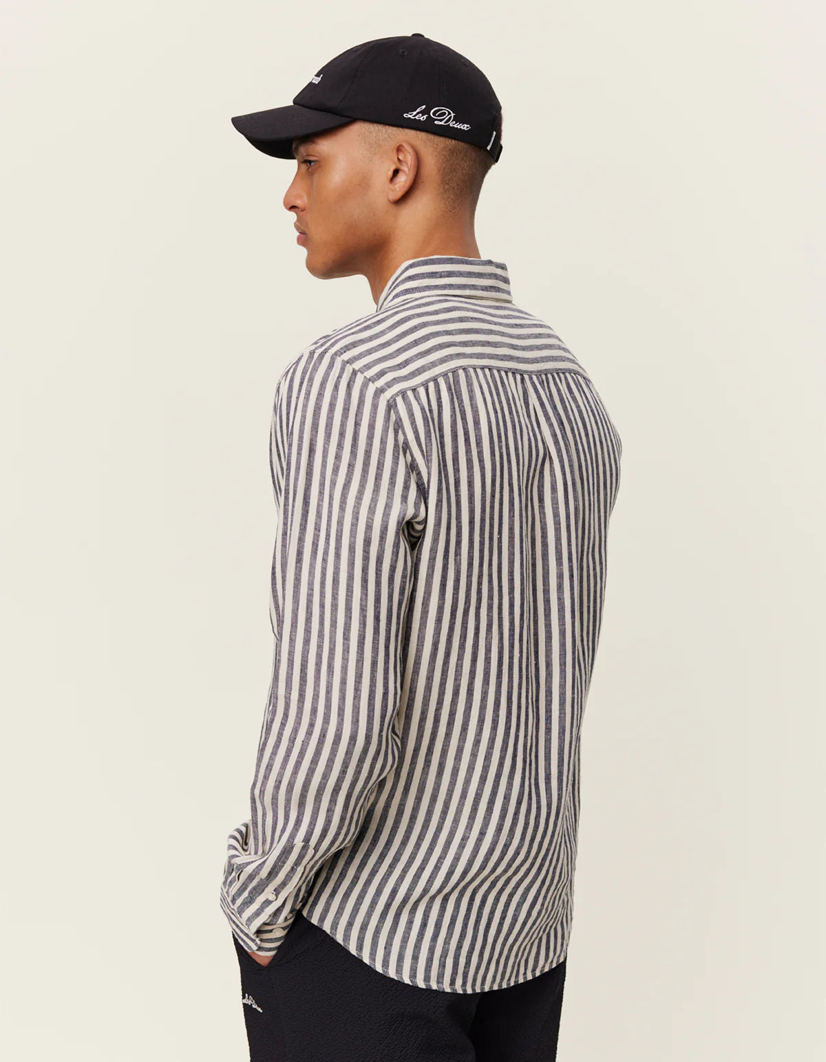 LES DEUX - KRISTIAN B.D SHIRT - DARK NAVY/IVORY