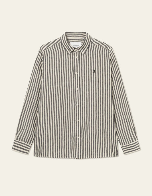 LES DEUX - KRISTIAN B.D SHIRT - DARK NAVY/IVORY