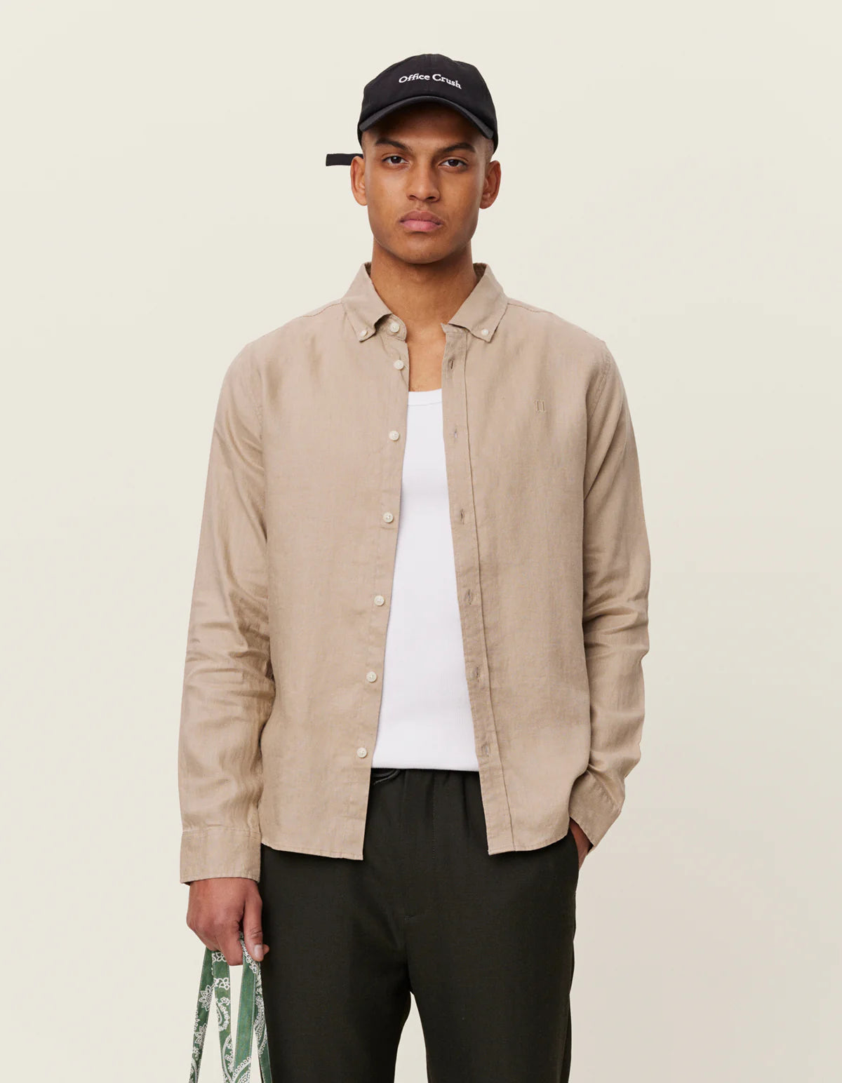 LES DEUX - KRISTIAN B.D SHIRT - DARK SAND