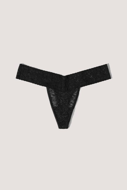 LACE LABORATORY - LACE THONG - BLACK