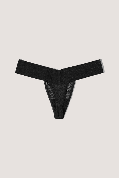 LACE LABORATORY - LACE THONG - BLACK