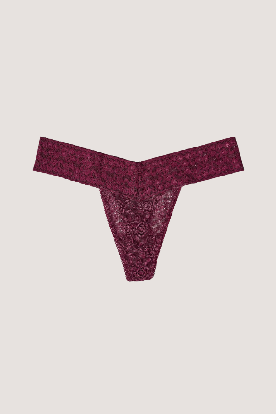 LACE LABORATORY - LACE THONG - BORDEAUX HANGOVER
