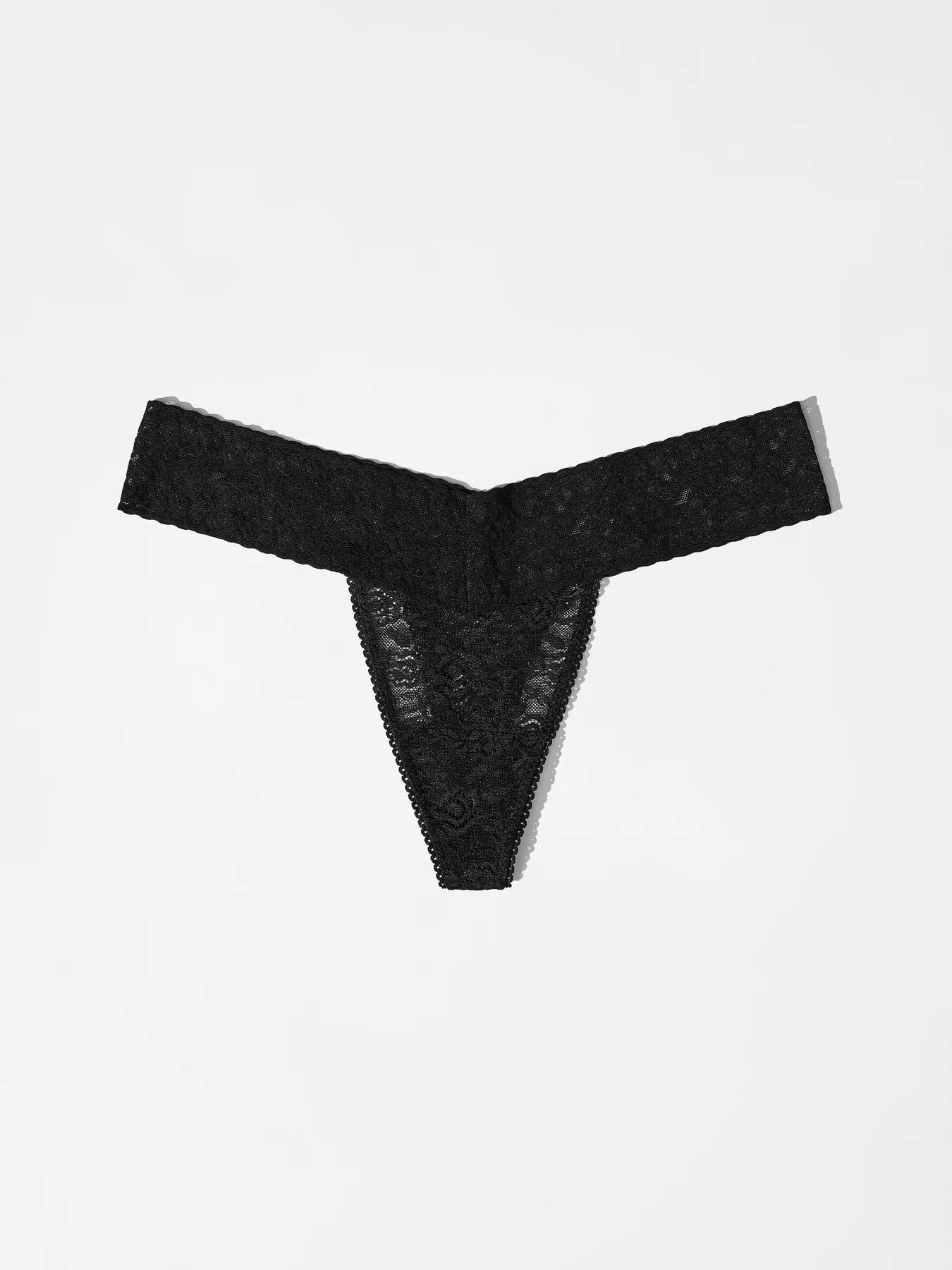 LACE LABORATORY - LACE THONG - BLACK