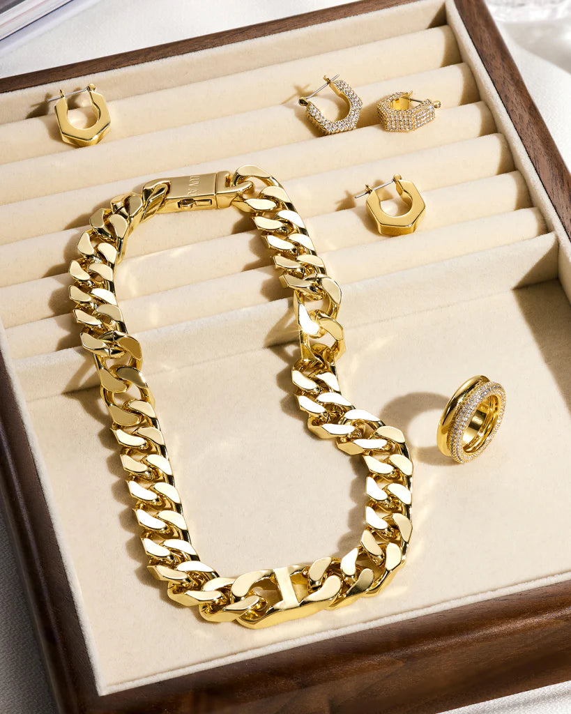 LUV AJ - HEX BOLT HUGGIES - GOLD