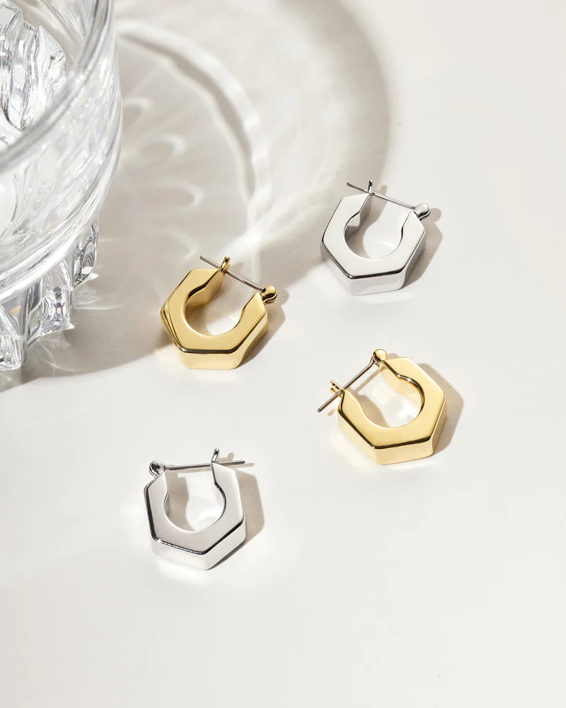 LUV AJ - HEX BOLT HUGGIES - GOLD