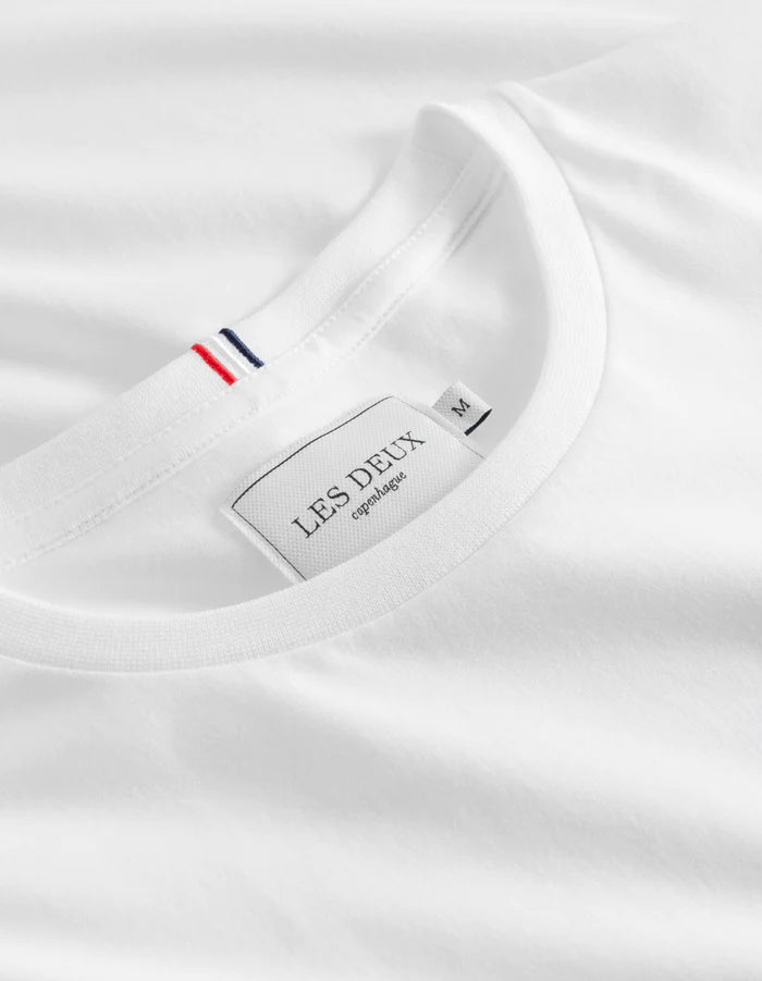 LES DEUX - LENS T-SHIRT - WHITE/BLACK