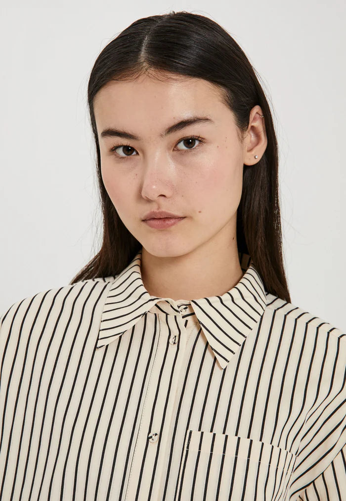 NORR - LINNA LS SHIRT - BLACK STRIPE