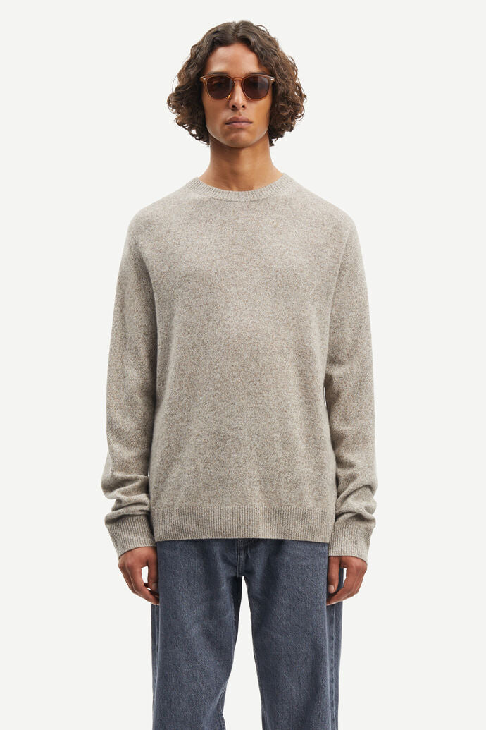 SAMSØE SAMSØE - NOBIS CREW NECK - FALLEN ROCK MEL.