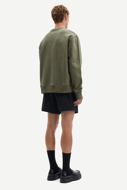 SAMSØE SAMSØE - JOEL CREW NECK - DUSTY OLIVE