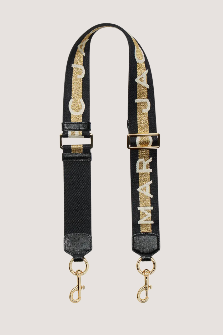 MARC JACOBS - THE LOGO WEBBING STRAP - GOLD MULTI/GOLD