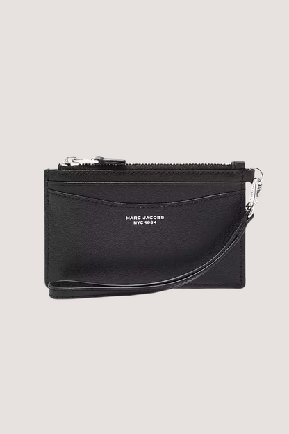 MARC JACOBS - THE SLIM 84 TOP ZIP WRISTLET WALLET - BLACK