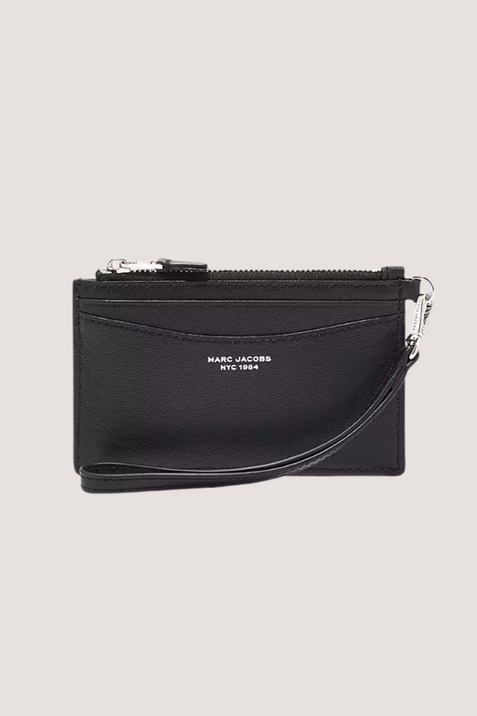 MARC JACOBS - THE SLIM 84 TOP ZIP WRISTLET WALLET - BLACK