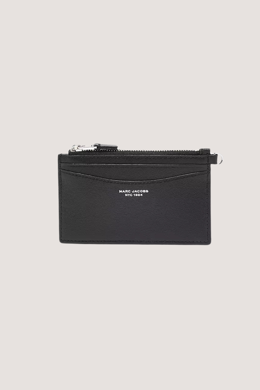 MARC JACOBS - THE SLIM 84 TOP ZIP WRISTLET WALLET - BLACK