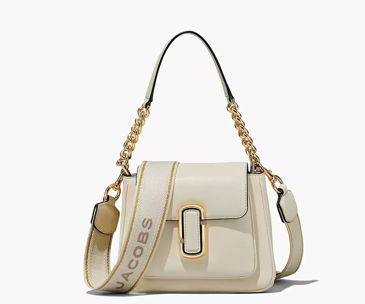 MARC JACOBS - THE J MARC CHAIN SATCHEL - NEW CLOUD WHITE