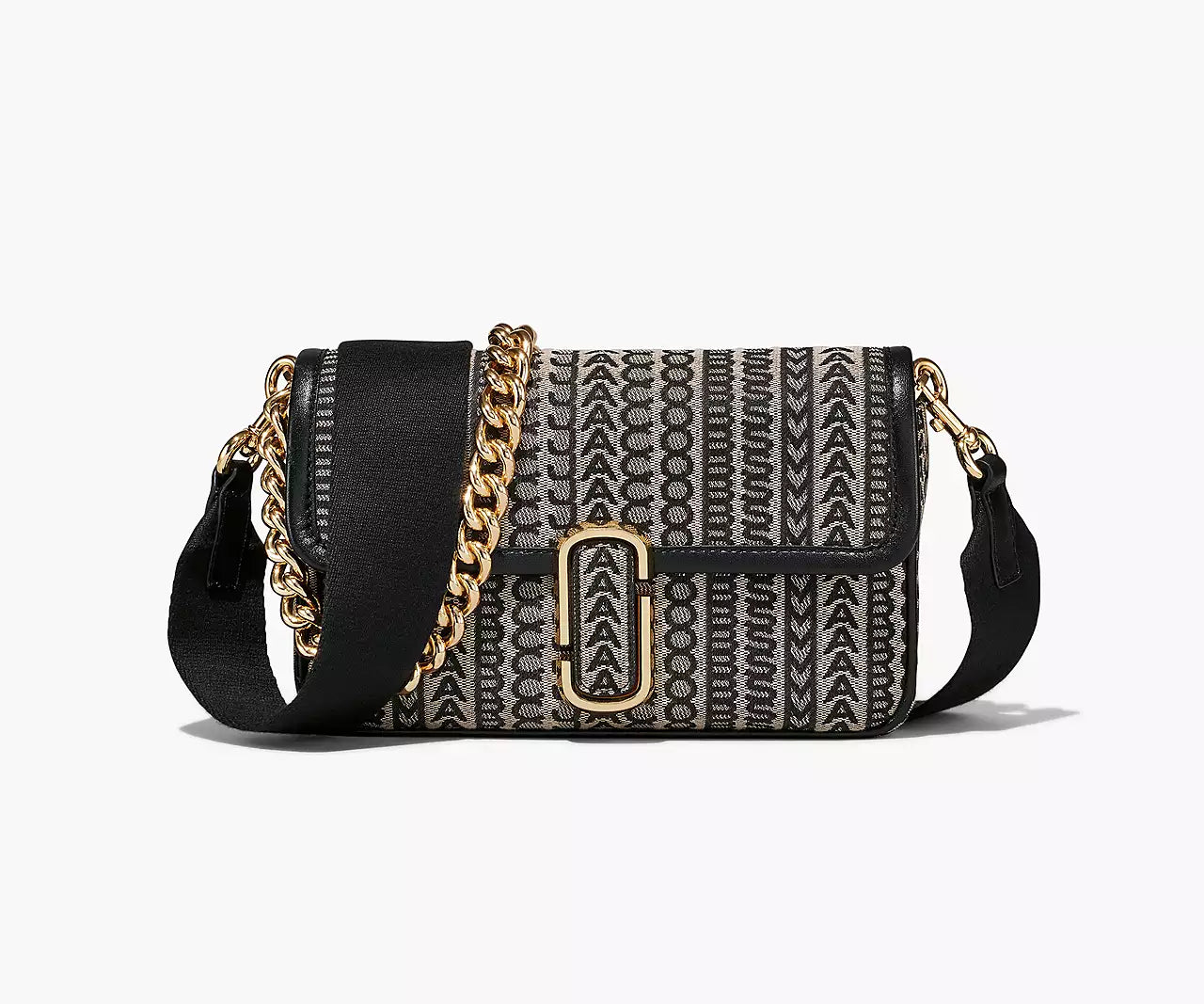 MARC JACOBS - THE MONOGRAM J MARC SHOULDER BAG - BEIGE MULTI