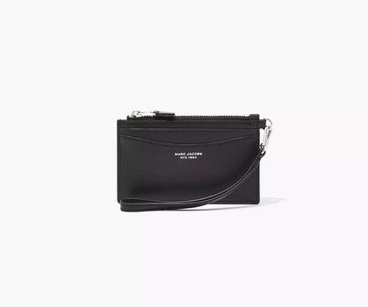 MARC JACOBS - THE SLIM 84 TOP ZIP WRISTLET WALLET - BLACK