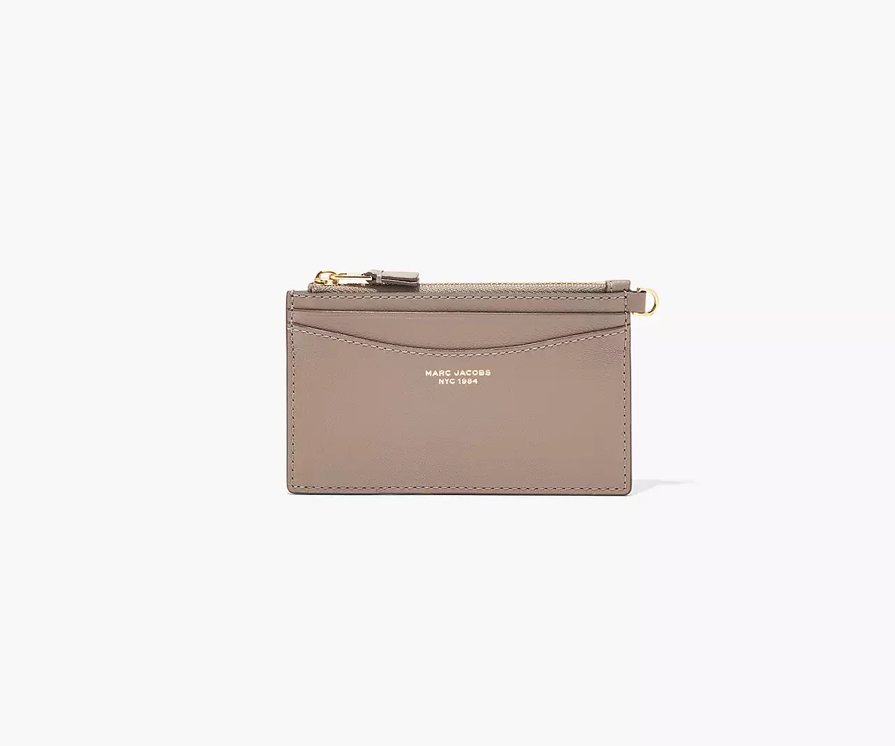 MARC JACOBS - THE SLIM 84 TOP ZIP WRISTLET WALLET - CEMENT