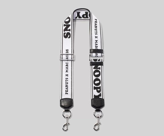 MARC JACOBS - THE PEANUTS WEBBING STRAP -  BLACK MULTI/ SILVER