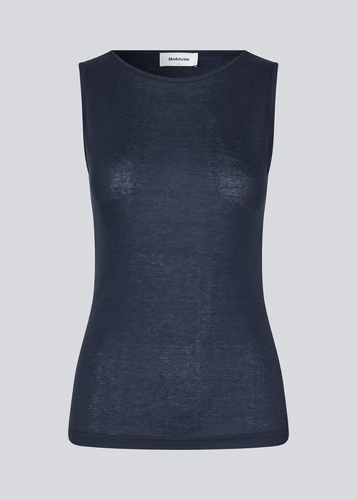 MODSTRÖM - HARPERMD TOP - NAVY SKY