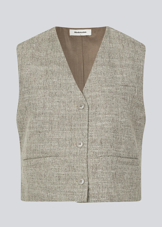 MODSTRÖM - KIERAMD VEST - GREY MELANGE