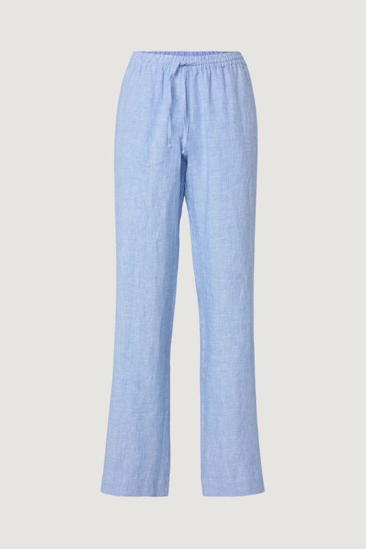 SAMSØE SAMSØE - HOYS STRING TROUSERS - MID BLUE