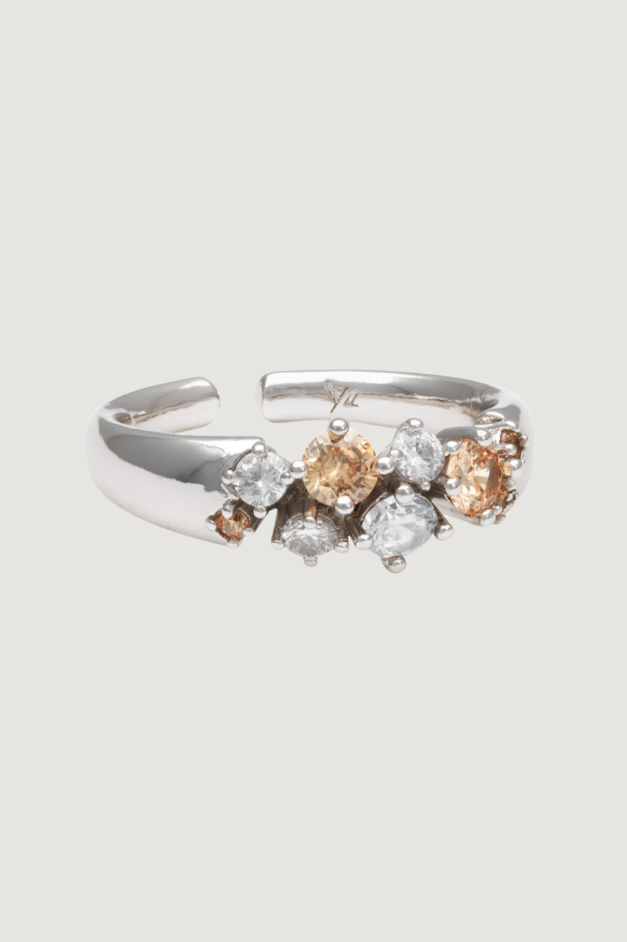 YLVA LI - MEADOW RING – CHAMPAGNE/SILVER