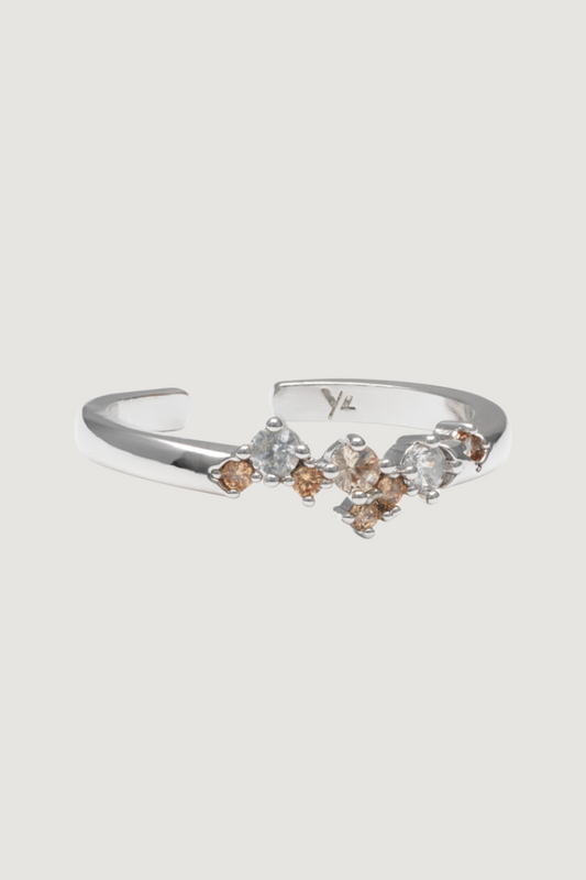 YLVA LI - PETITE MEADOW RING – CHAMPAGNE/SILVER