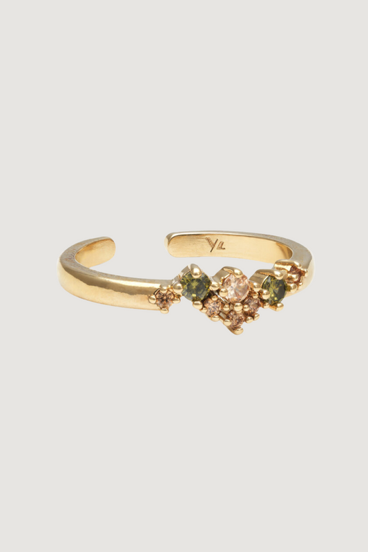 YLVA LI - PETITE MEADOW RING – PERIDOT/GOLD