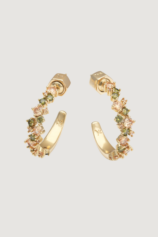 YLVA LI - MEADOW AVANTGARDE EARRINGS – PERIDOT/GOLD