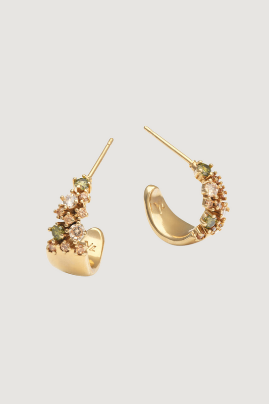 YLVA LI - PETITE MEADOW EARRINGS – PERIDOT/GOLD