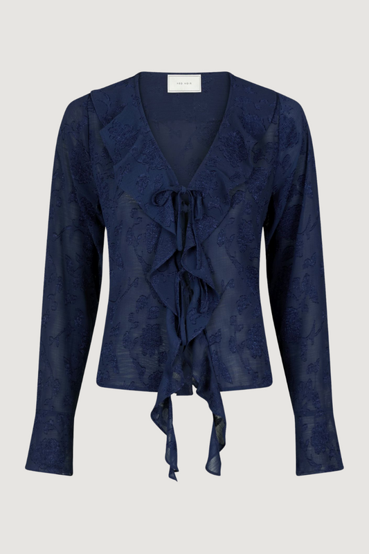 NEO NOIR - ANIKA BURNOUT BLOUS - NAVY