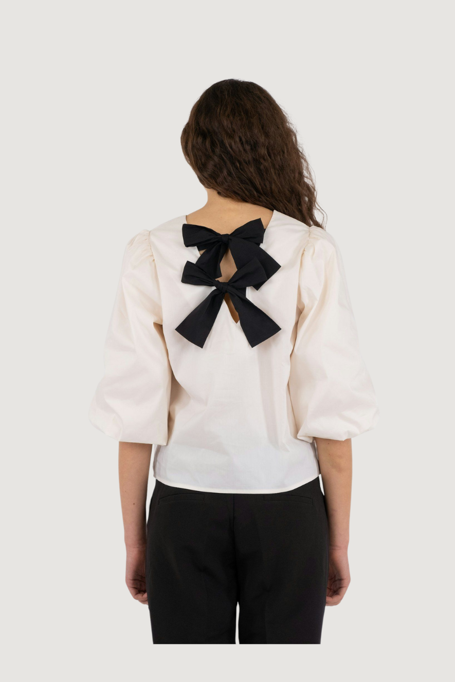 NEO NOIR - LORRAINE POPLIN BLOUSE - IVORY