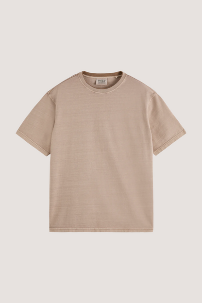 SCOTCH & SODA - 3 CROSSES PROGRAM RELAXED FIT T-SHIRT - MOCHA