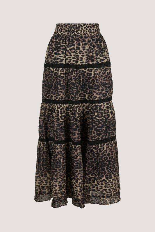 NEO NOIR - FELICIA LEO VOILE SKIRT - LEOPARD