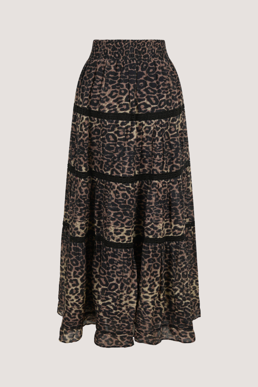 NEO NOIR - FELICIA LEO VOILE SKIRT - LEOPARD