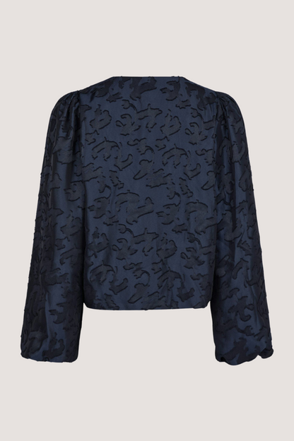 NEO NOIR - DALISKA ARTWORK BLOUSE - NAVY