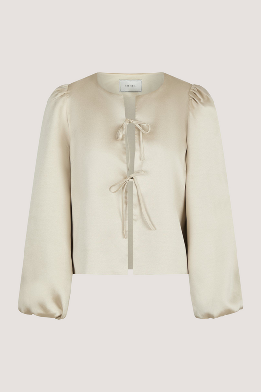 NEO NOIR - DALISKA DULL SATIN BLOUSE - SAND