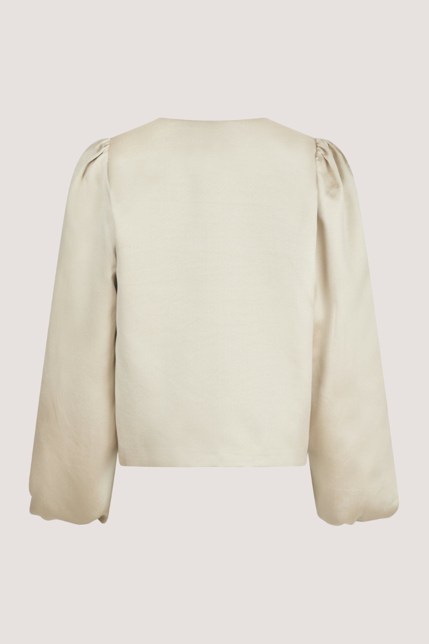 NEO NOIR - DALISKA DULL SATIN BLOUSE - SAND