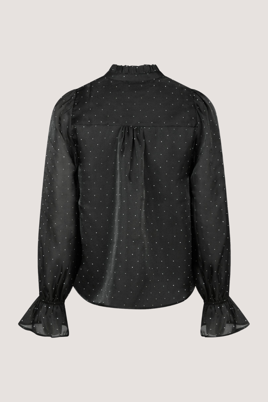 NEO NOIR - AMARA BEDAZZLED BLOUSES - BLACK