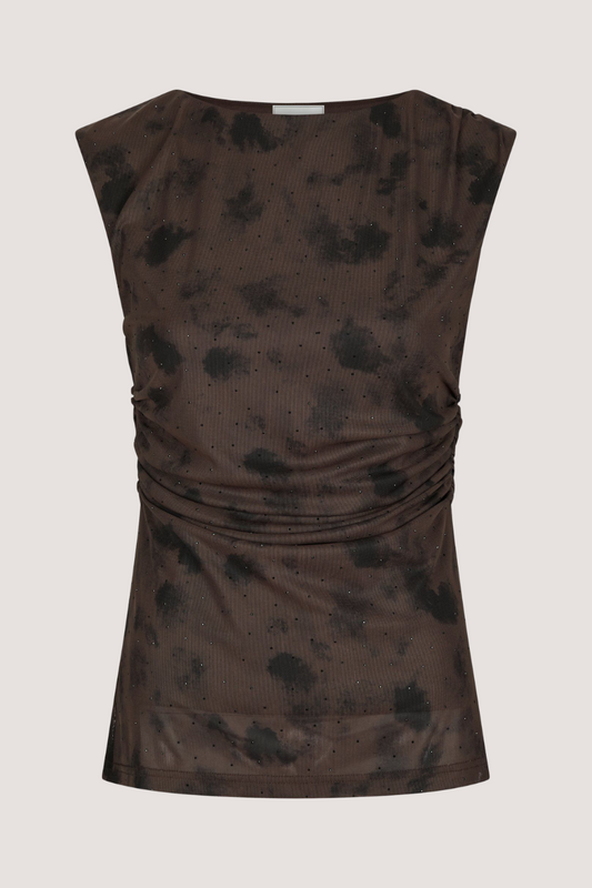 NEO NOIR - LIBLANA MESH STONE TOP - BROWN