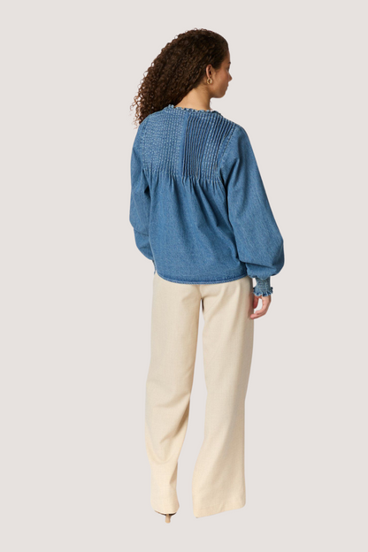 NEO NOIR - ILILO DENIM BLOUSE - BLUE