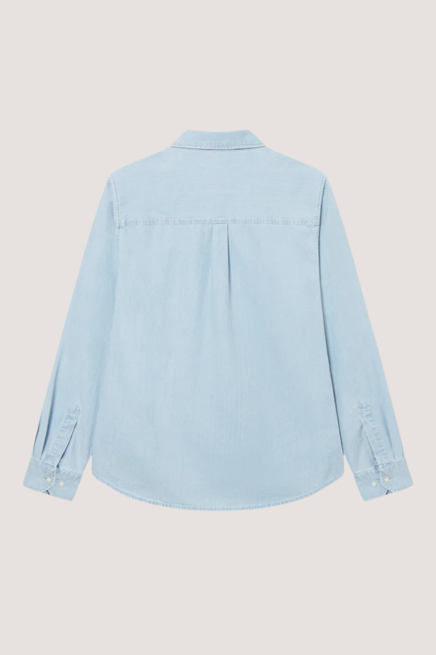 LES DEUX - KASH DENIM SHIRT - LIGHT BLUE WASH