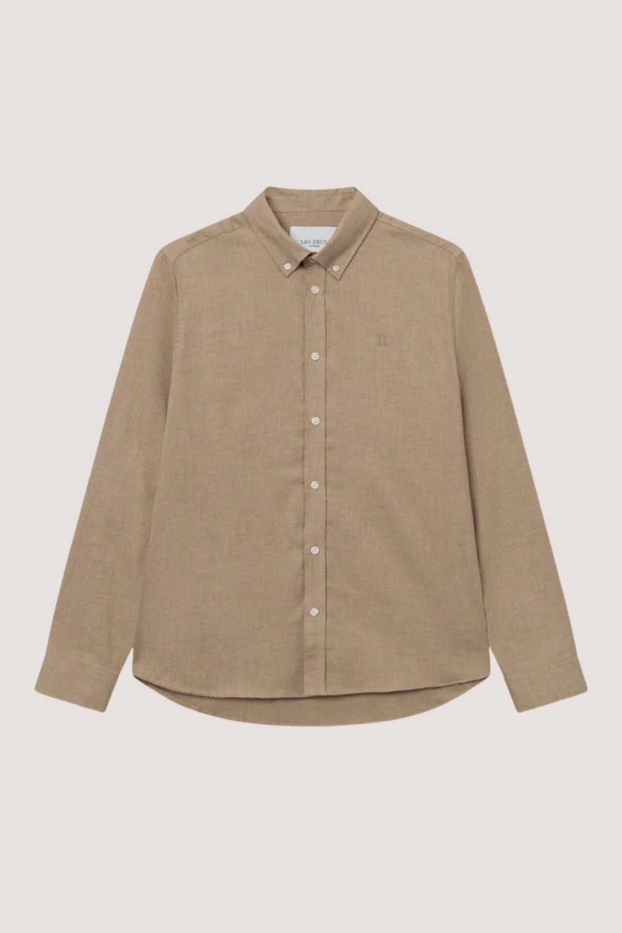 LES DEUX - DESERT REG SHIRT - LIGHT DESERT SAND MELANGE