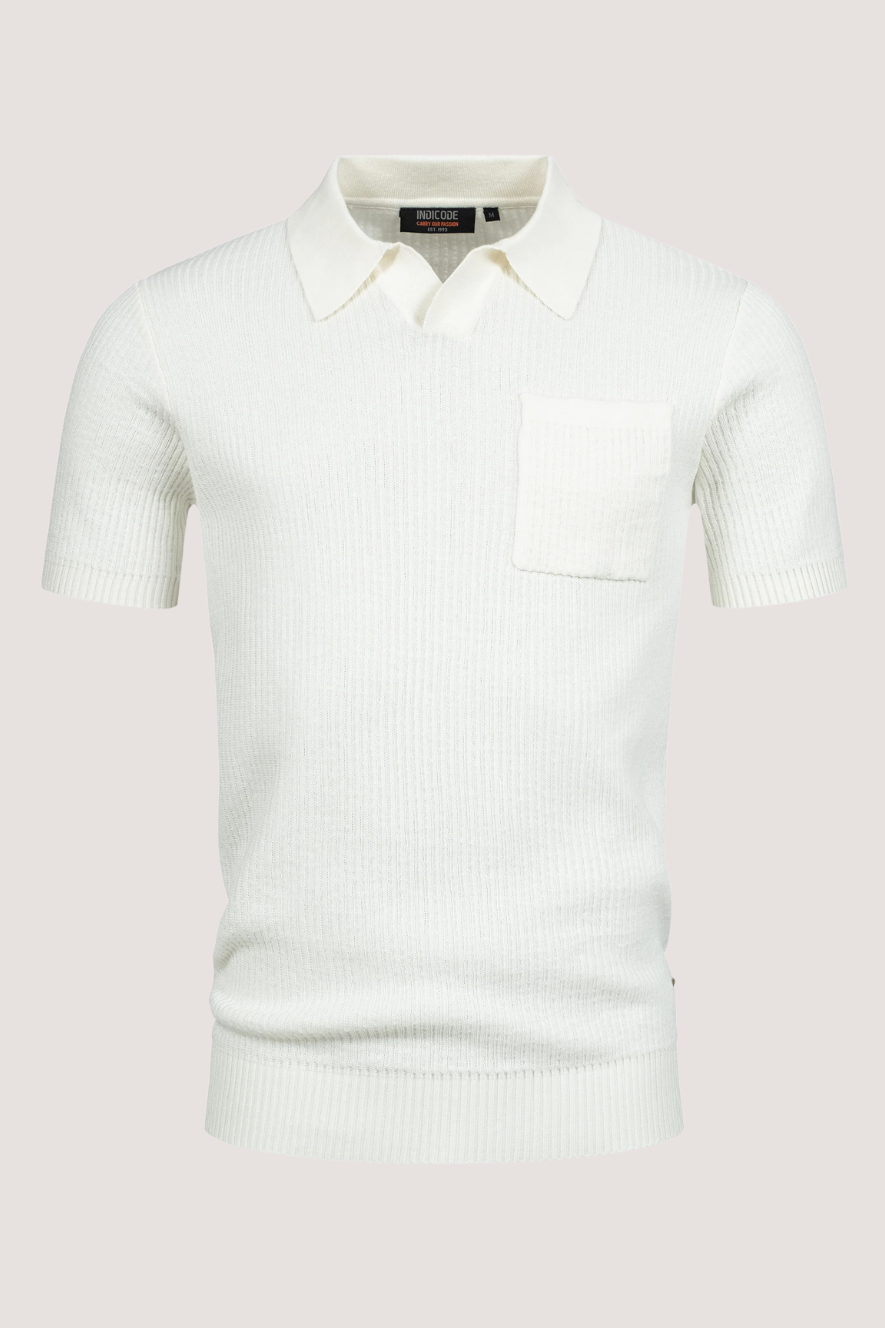 INDICODE - INHARLO POLO KNIT - OFF WHITE