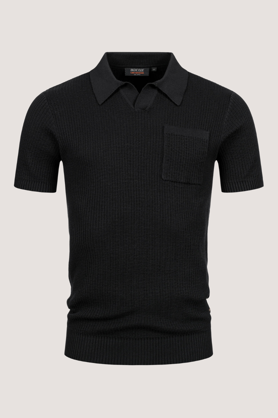 INDICODE - INHARLO POLO KNIT - BLACK