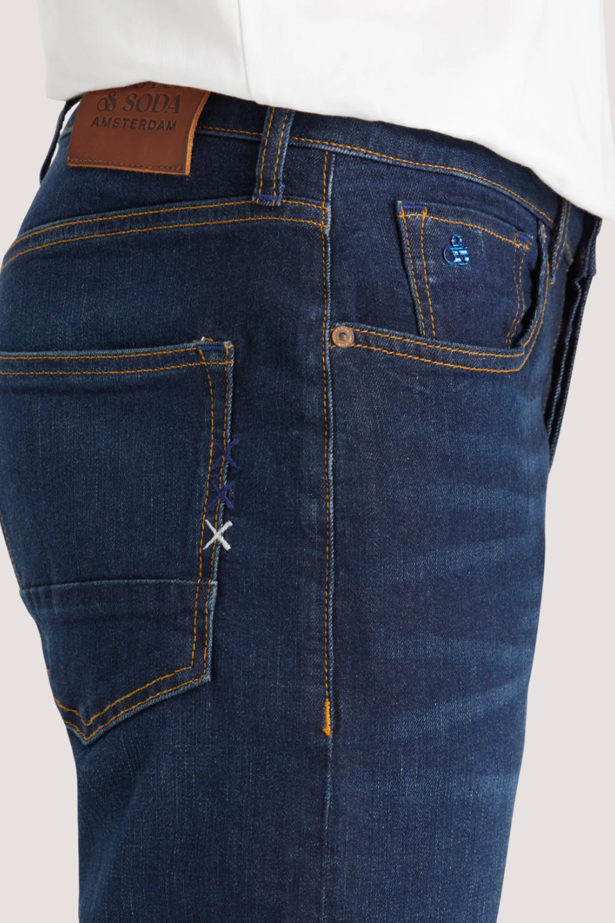 SCOTCH & SODA -CORE RALSTON REGULAR SLIM JEANS - BEATEN BLUE